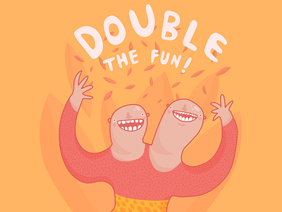Double the fun! adobe draw illustration vector vector illustration