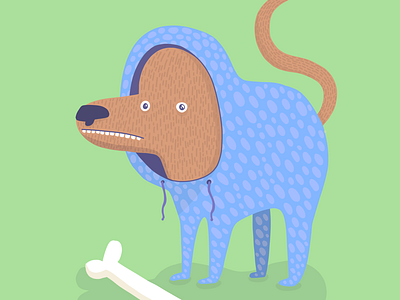 hoodie dog cute dog illustration vector