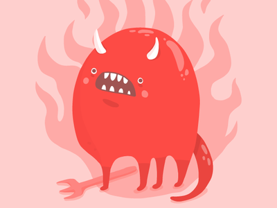 Burn In Hell, Please adobe draw devil devil horns devils drawing illustration vector illustration