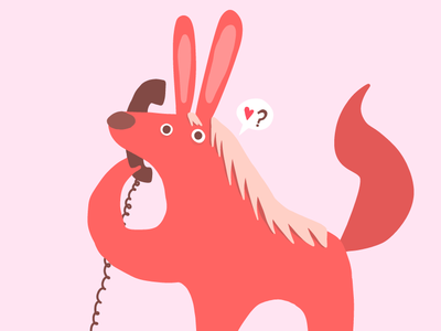 A bunny horse on the phone
