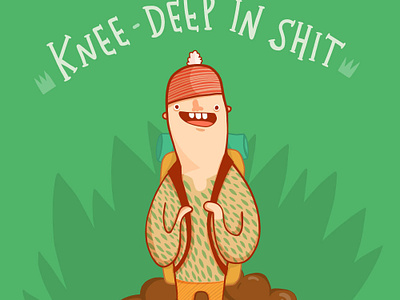 Knee Deep In Shit adobe draw illustration illustrator vector illustration