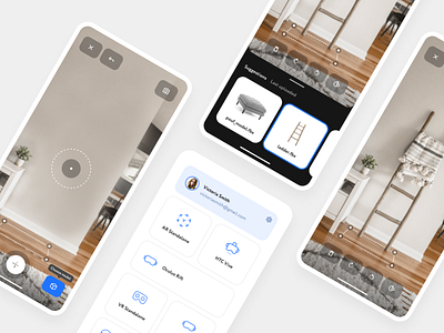 Augmented Reality App app applicaiton ar architecture design detail experience furniture interface model oj ui vr
