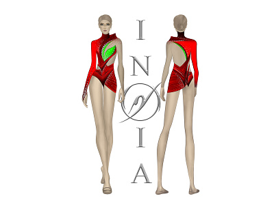 Scetch of Aesthetic Group Gymnastics leotard fashion fashion design fashion scetch graphic design illustration