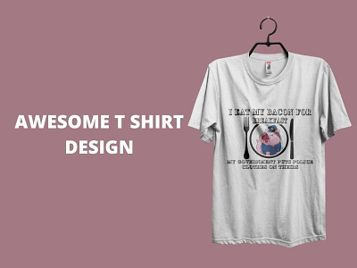 awesome custom t shirt design with fork and plate custom t shirt design design illustration t shirt design typography vector