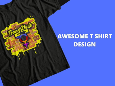 awesome t shirt design with graffiti lettering custom t shirt design design illustration logo t shirt design typography vector