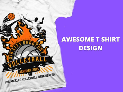 awesome t shirt design sin city shootout wolleyball custom t shirt design design illustration logo t shirt design typography vector