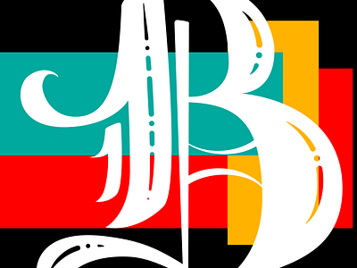 OldEnglish B design illustrator logo type vector