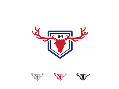 SANCTUARY america baseball blue deer home plate hunting illustrator logo ranch red sanctuary