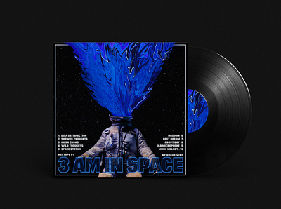 3 AM IN SPACE 3d abstract album art cd cover ep music sleeve texture typography vinyl