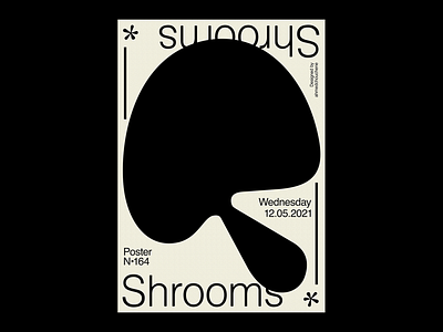 Shrooms adobe archive art design experimental fine arts graphic design graphics illustration minimal paper photoshop poster poster art poster design print simple type typography