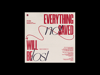 " Everything not saved will be lost " adobe archive art design experimental fine arts graphic design graphics illustration minimal paper photoshop poster poster design posterr art print simple type typography