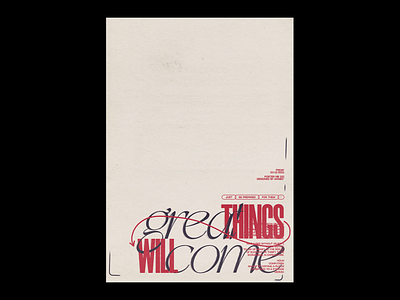 " Great thing will come " adobe archive art design experimental fine arts graphic design graphics illustration minimal paper poster poster art poster design print simple type typography