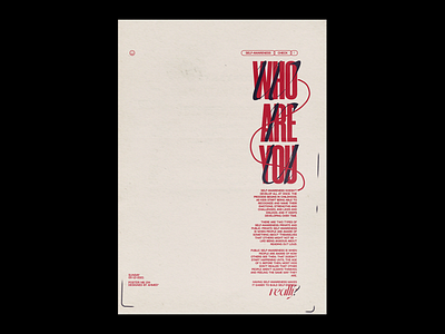 " Who are you really ? " adobe archive art design experimental fine arts graphic design graphics illustration minimal paper photoshop poster poster art poster design print simple type typography
