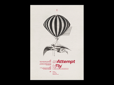 " an attempt to fly ! " adobe archive art collage design experimental fine arts graphic design graphics illustration minimal paper photoshop poster poster art poster design print simple type typography