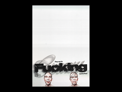 " Fucking crazy " 3d 3d type adobe archive art design experimental graphic design graphics minimal photoshop poster poster art poster design print render simple stager type typography