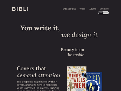 BIBLI - Creative bookdesign agency - Website