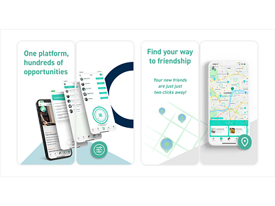 Friendzr app store screenshots - 1 app branding design graphic design illustration ui ux vector