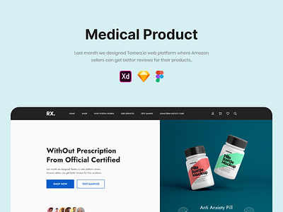Medical Product | Website branding design graphic design illustration medical medicine product site typography ui ux vector web website