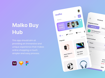 Malko Buy Hub | Mobile App app branding buy design ecommerce graphic design illustration logo market product sell typography ui ux vector