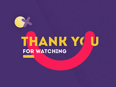 Thank You For Watching ! banner color logo media red sun thank ui web work