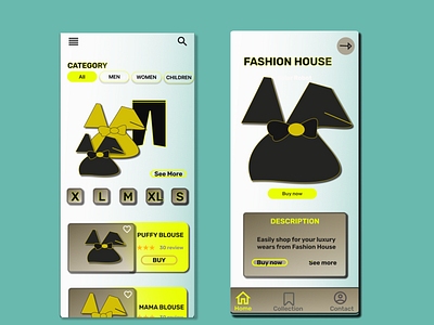 Fashion House Mobile App app branding design graphic design illustration typography ui ux vector