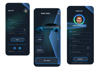 Car App app branding car app design graphic design mobile app mobile design ui ux