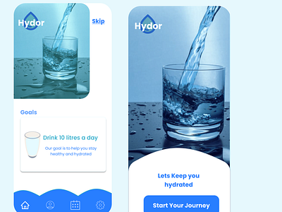 Water Reminder App app design graphic design mobile app mobile deign ui ux