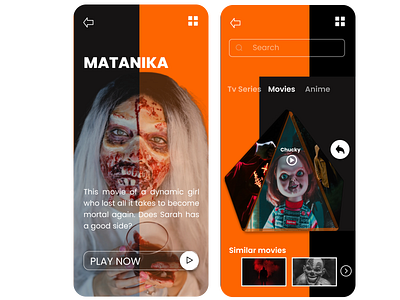 Movie App app branding design graphic design mobile app mobile design movie app typography ui