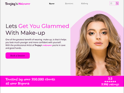 Makeup Artist webpage