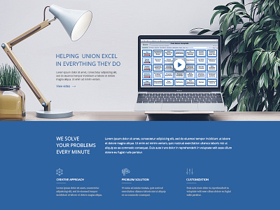 Homepage for software development company