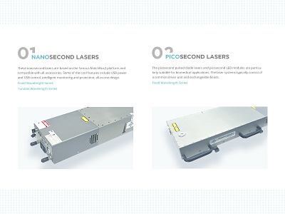 Product Page of Laser Manufacture Company