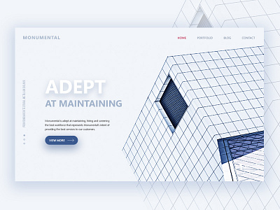 Corporate Site Monumental inc. architecure corporate homepage minimal preview ui web website