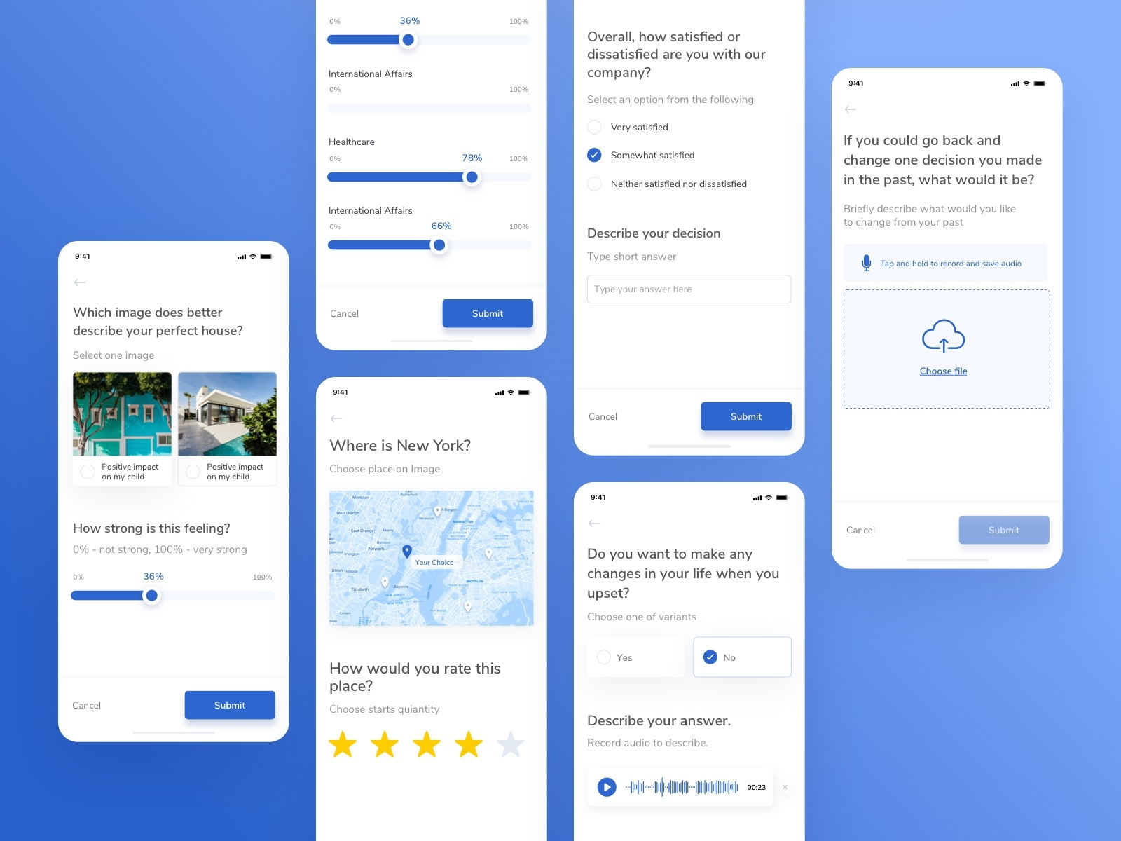Survey functionality in SaaS application by Anna Podrez for Netrix