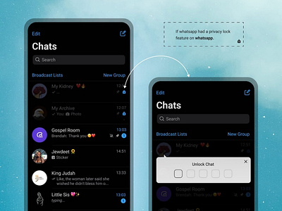 Whatsapp Chat lock Feature