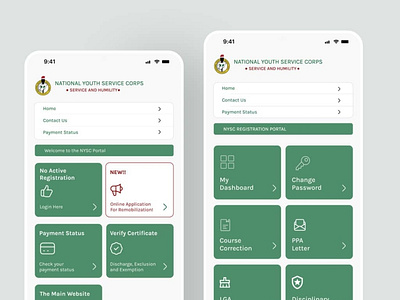 NYSC Portal design