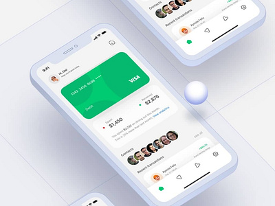 Fintech app design UI