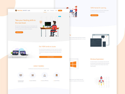 Pentest Labs landing page landing page ui photoshop uidesign uiux webdesign