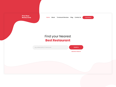 Restaurant design landing page redesign restaurant ui uiux vector webdesign