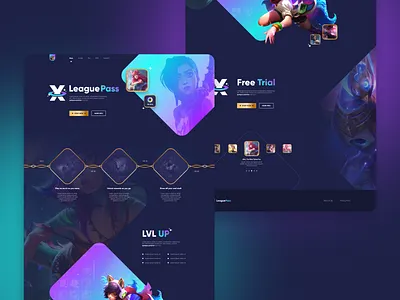 LoL Pass 2022 awesome cool game gamer league legends lol modern of ui ux