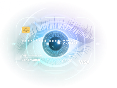 Eye payment awesome card cool credit design eye future illustration payment scan ui vector