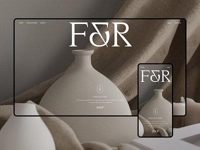 F&R Ceramics Home ceramic e commerce interface shop typography ui ux web webdesign website