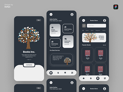 App Mobile Design (Dark) app appdesign branding design graphic design illustration mobileapp ui uidesign