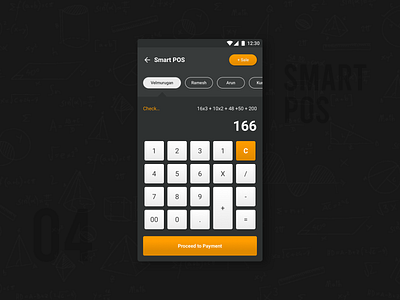 Calculator Cum POS adder calculator daily challange dailyui interaction design pos smart pos