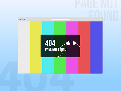 404 Page Not Found 404 404 error page color bars daily 100 challenge dailyui page not found