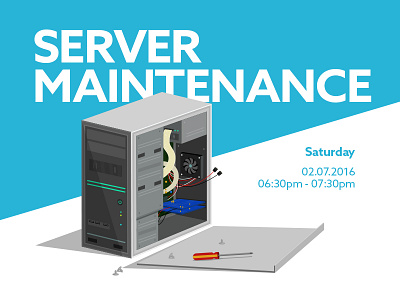 Company info illustration - Server Maintenance illustration info graphic server maintenance