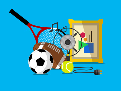 illustration (Web section-sponsoring) art football illustration sponsoring sport tennis vector