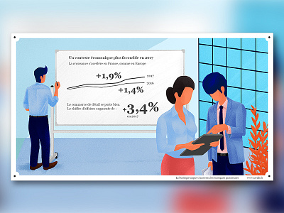 Infographic for Parisian retail market #1 hand draw illustration infographic paris retail photoshop