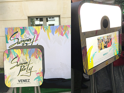 Savills France Summer Party 2018 - Photo booth graphic design hand draw illustration photo booth photoshop summer party