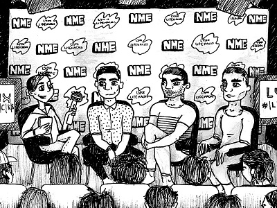 NME Panel interview design drawing illustration pencil scamp sketch storyboard storyboarding