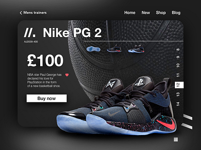 Nike PG 2 app color colours e commerce layout leeds mobile ui ui uk ux uxui web